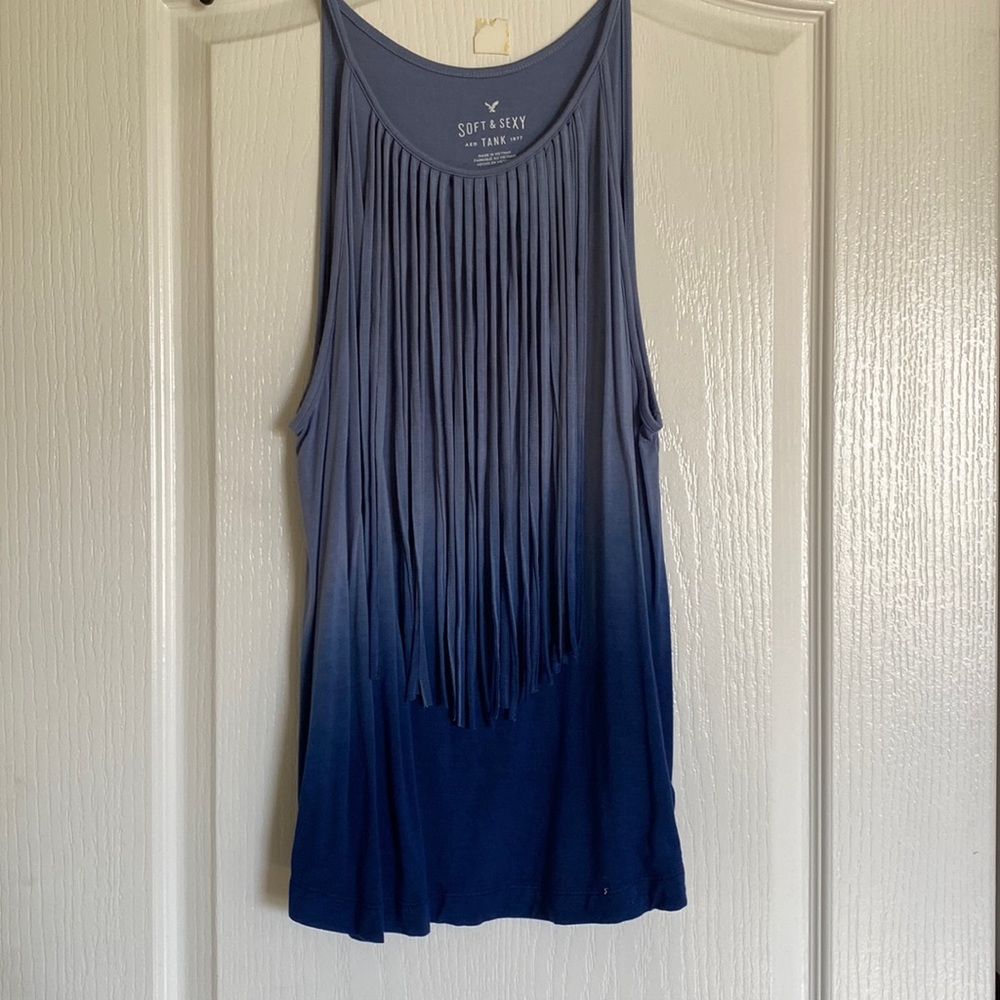American Eagle Fringe Ombré Tank